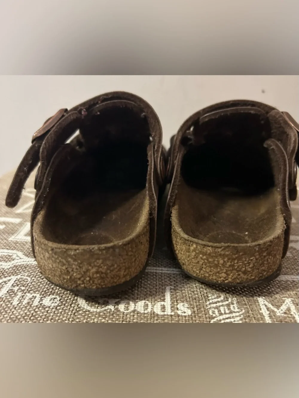 Birkenstock Brown Two-Buckle Kay Clog Sandals